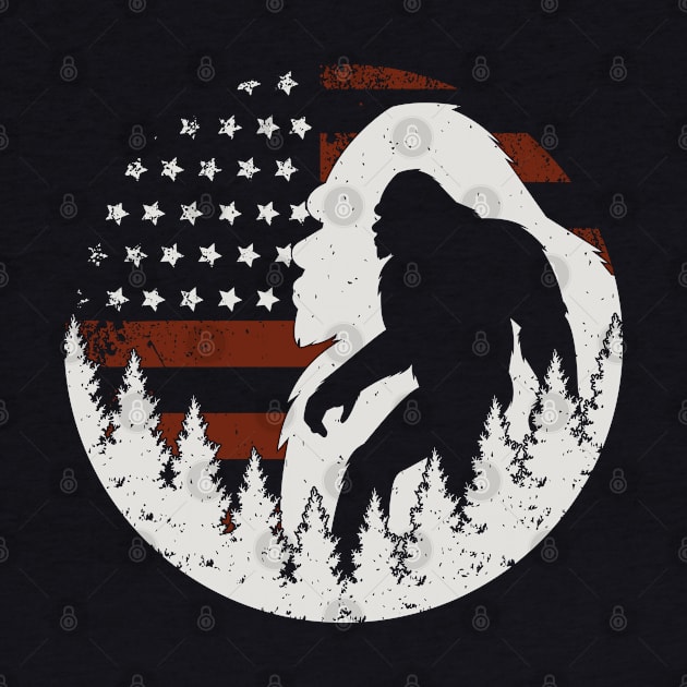 Bigfoot American Flag 4 of july by Tesszero